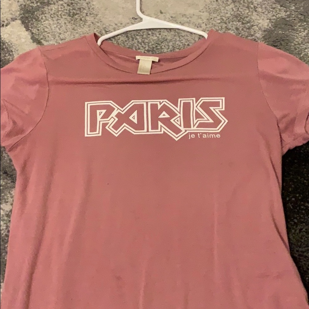 FOREVER 21 PINK PARIS TEE